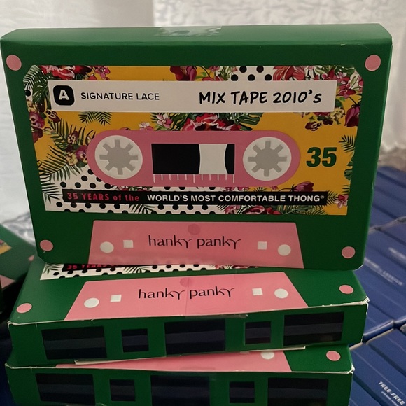 Hanky Panky original rise mixed tape thong 2010’s limited edition 5 Pairs NIB - Picture 4 of 7